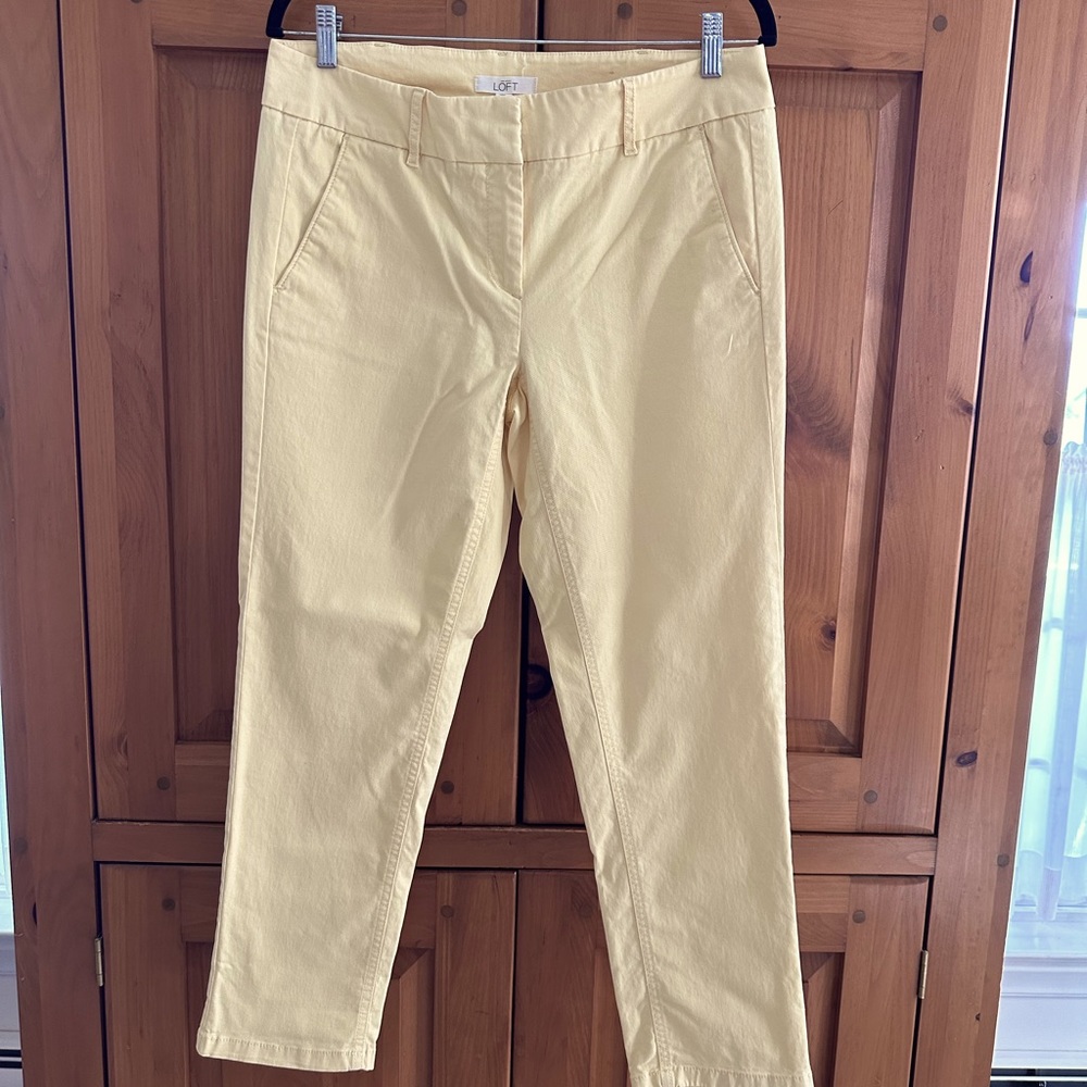 Loft Marissa casual slacks. Size 8 Yellow.